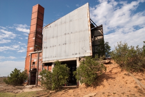 An old abandoned building on farmland in regional Victoria - Australian Stock Image