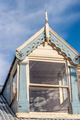 An old Dormer Window ready for restoration - Australian Stock Image