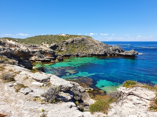 Aqua blue secluded bay - Australian Stock Image