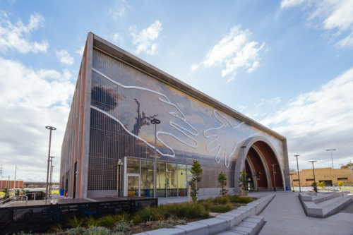 Arden Station built as part of the Metro Tunnel project is completed and in testing phase. - Australian Stock Image