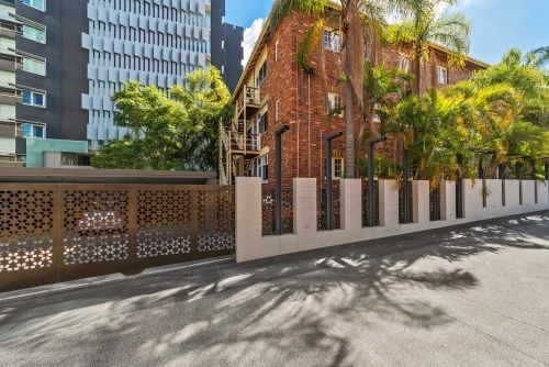 Art deco buildings inner city apartment living - Australian Stock Image