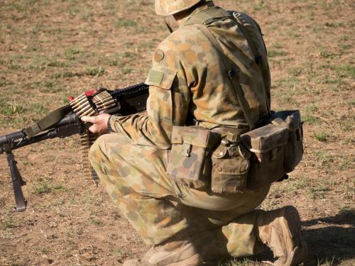 Australian Army Reserve Exercise - Soldier with Gun and Bullets