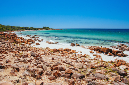 Australian ocean landscape in Cape Naturaliste peninsula, near Dunsborough in Margaret River - Australian Stock Image