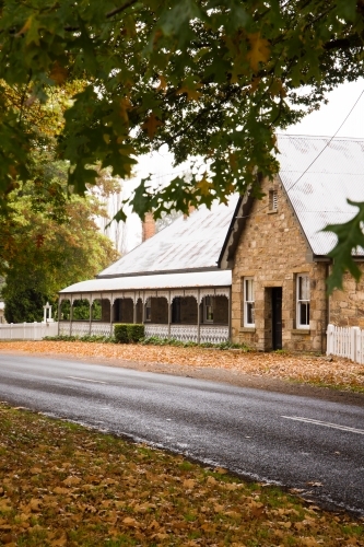Autumn/April street scene of historical residence in Tenterfield - Australian Stock Image