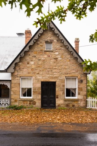 Autumn April street scene of historical residence in Tenterfield - Australian Stock Image