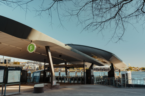 Barangaroo Wharf 1 on a sunny morning - Australian Stock Image