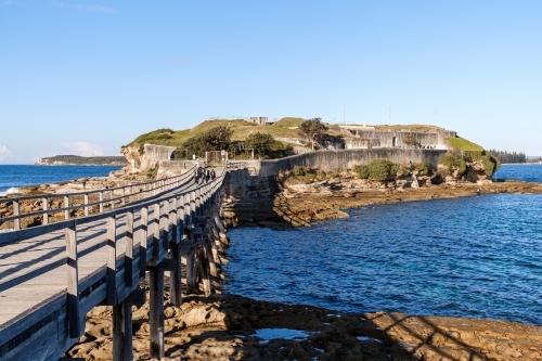 Bare Island from Afar - Australian Stock Image