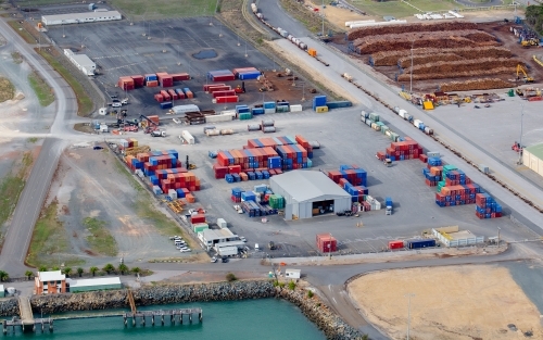 Barney Point container terminal, Gladstone, Queensland - Australian Stock Image