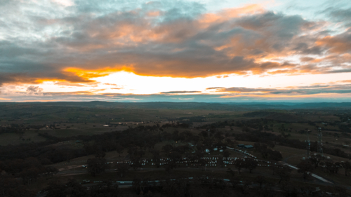 Bathurst panoramic sunset - Australian Stock Image