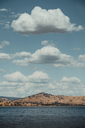 Beautiful mountain views over Lake Hume - Australian Stock Image