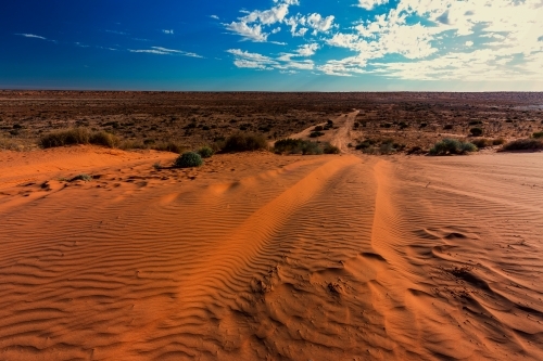 Big Red expanse of Simpson Desert - Australian Stock Image