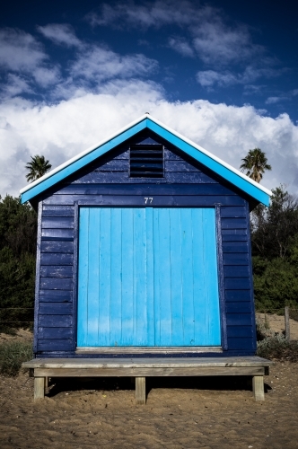 Blue Beach Box, Brighton, Melbourne, Victoria - Australian Stock Image