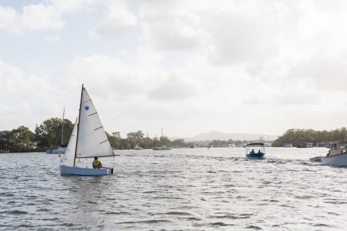 Boats on the Noosa River - Australian Stock Image