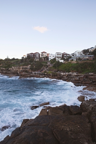 Bondi beach / Tamarama at sunset - Australian Stock Image