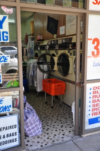 Bondi Laundromat - Australian Stock Image