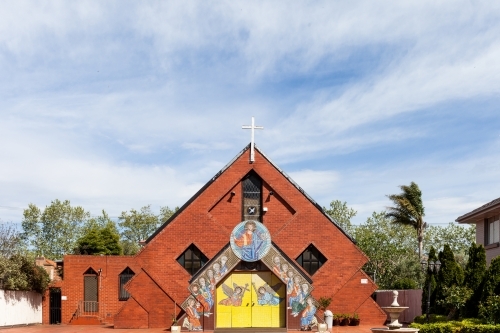 Brick church building - Australian Stock Image