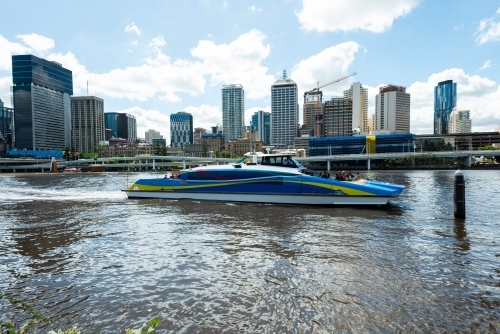 Brisbane city river cat on water - Australian Stock Image