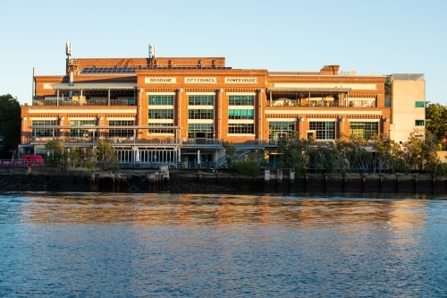 Brisbane Powerhouse venue building along the Brisbane River - Australian Stock Image
