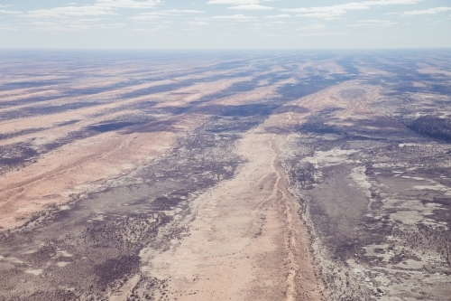 Brown sand dunes in the outback - Australian Stock Image