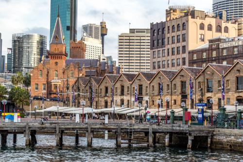 Buildings at The Rocks Sydney urban historical precinct