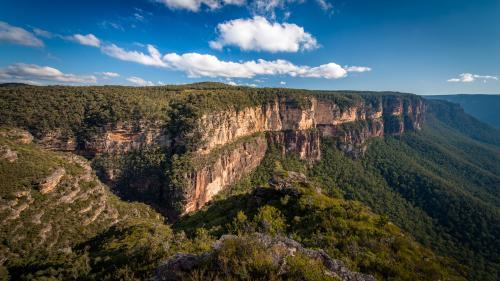 Butter box canyon near Mt Hay in the Blue Mountains National Park - Australian Stock Image