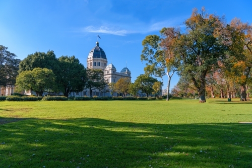 Calton Gardens and Royal exhibition building in Melbourne, Australia. - Australian Stock Image