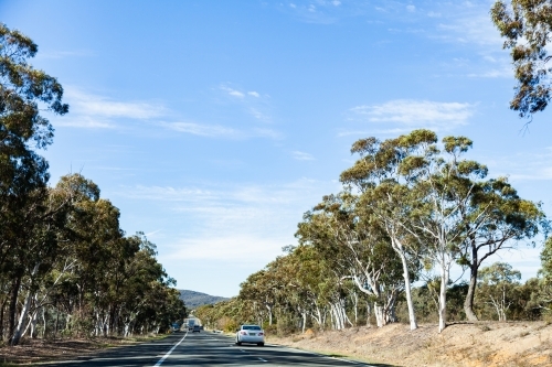 Cars driving on highway M31 NSW - Australian Stock Image