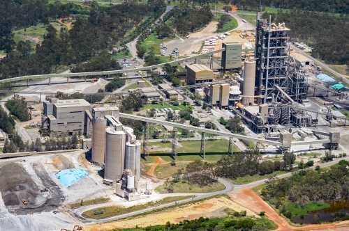 Cement manufacturing plant, Queensland - Australian Stock Image