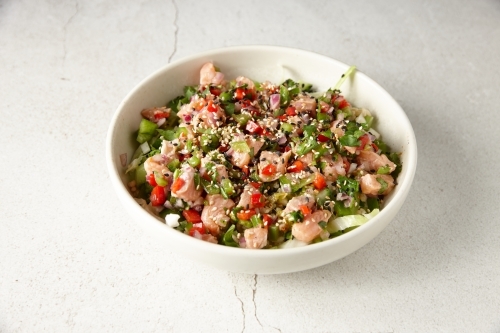 Ceviche dish in bowl - Australian Stock Image