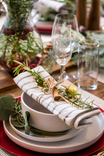 Christmas Table Styling - Australian Stock Image