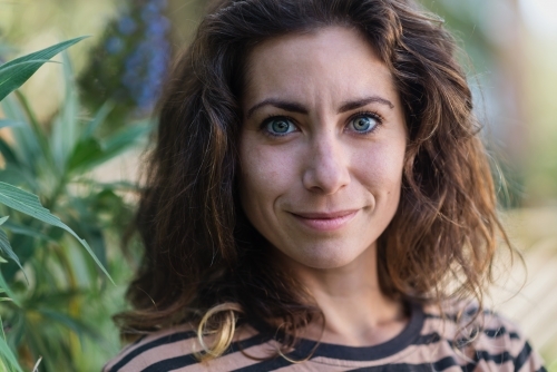 close of of natural woman - Australian Stock Image