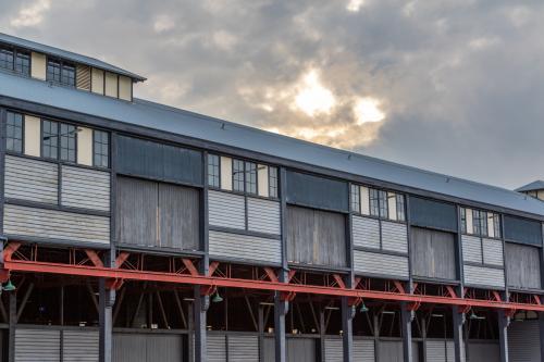 Close up of bulidings on walsh bay, Sydney Harbour - Australian Stock Image