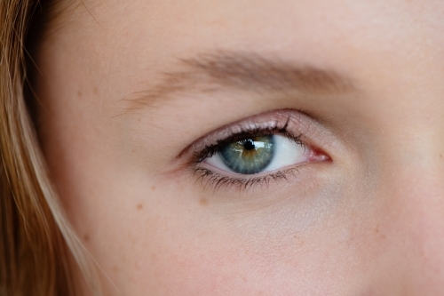 close up of woman's eye - Australian Stock Image