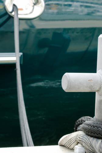 Close up view of moorings at wharf - Australian Stock Image