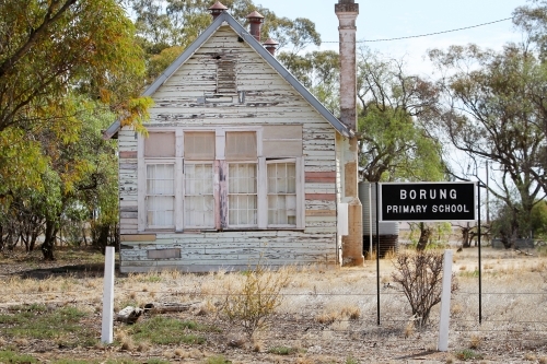 Closed school in country town - Australian Stock Image