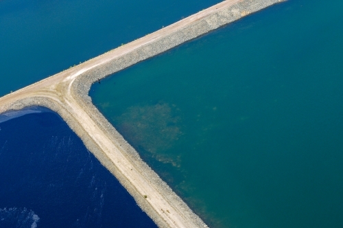Coal dust sedimentation pond - Australian Stock Image