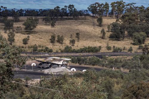 Coal Mine dump trucks - Australian Stock Image