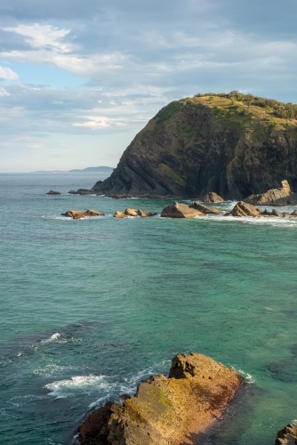 Coastline and ocean on sunny day - Australian Stock Image