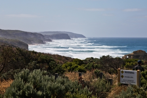 Coastline with waves - Australian Stock Image