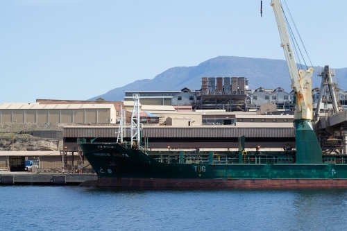 Container ship moored in Hobart - Australian Stock Image
