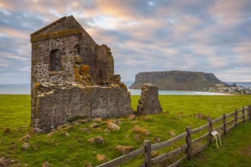 Convict ruins and The Nut - Australian Stock Image