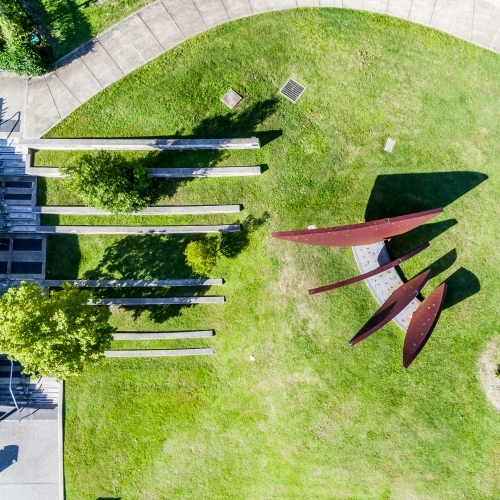 Cooroy town art aerial photo of art installation - Australian Stock Image