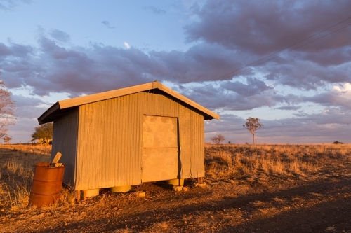 Corrugated iron Farm shed - Australian Stock Image