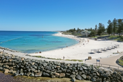 Cottesloe beach on a clear day in summer in Western Australia