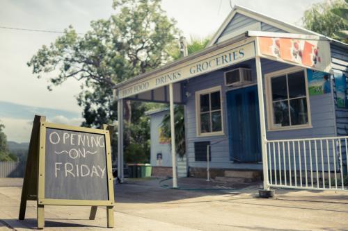 Country town general store opening day