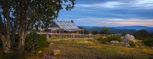 Craig's Hut at dawn - Australian Stock Image