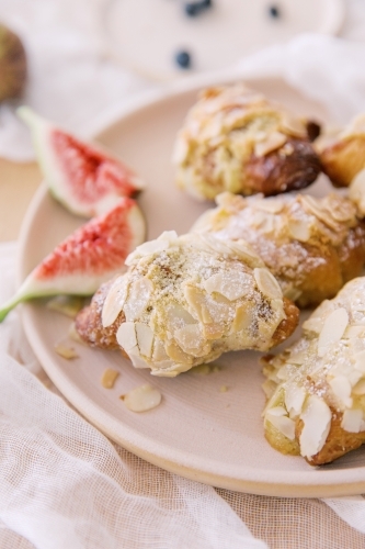 Delicious Almond Croissants - Australian Stock Image