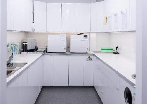 Dental instrument sterilisation room - Australian Stock Image