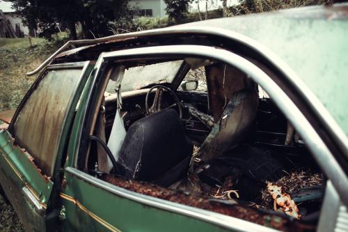 Derelict Car - Australian Stock Image