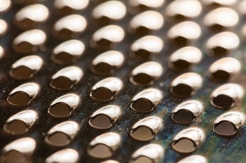 Detail of kitchen grater - Australian Stock Image